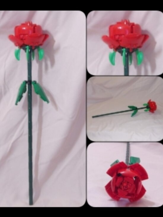 Lego Other - LEGO Botanical Flowers 1 pcs Rose Red Straight Individual Sale 40460 + Free Gift